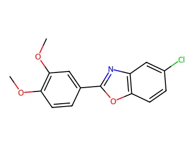 5-Chloro-2-(3,4-dimethoxyphenyl)-1,3-benzoxazole structure