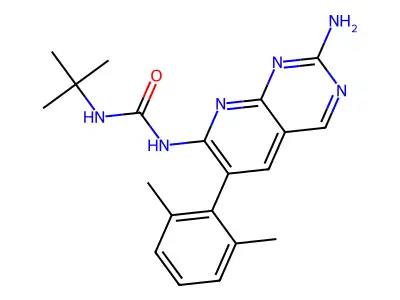 1-[2-Amino-6-(2,6-dimethylphenyl)pyrido[2,3-d]pyrimidin-7-yl]-3-tert-butylurea structure