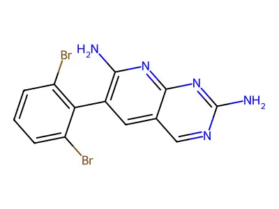 6-(2,6-Dibromophenyl)pyrido[2,3-d]pyrimidine-2,7-diamine structure