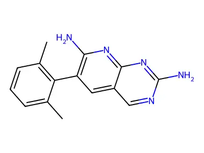 6-(2,6-Dimethylphenyl)pyrido[2,3-d]pyrimidine-2,7-diamine structure