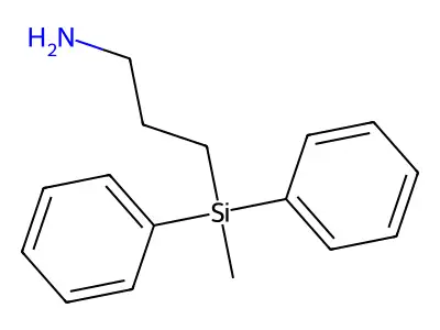 1-Propanamine, 3-(methyldiphenylsilyl)- structure