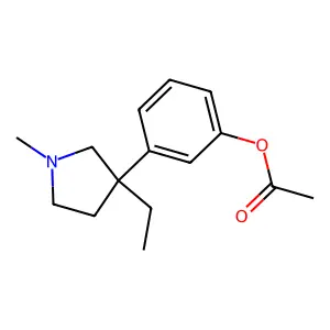 Phenol, m-(3-ethyl-1-methyl-3-pyrrolidinnyl)-, acetate structure