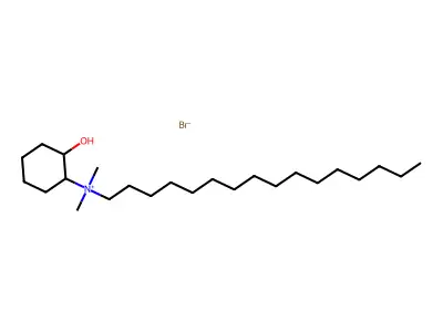 Cyclohexanaminium, N-hexadecyl-2-hydroxy-N,N-dimethyl-, bromide (1:1) structure