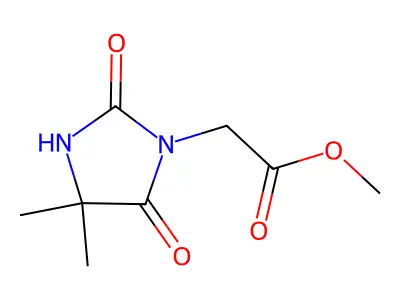 Methyl (4,4-dimethyl-2,5-dioxoimidazolidin-1-yl)acetate structure