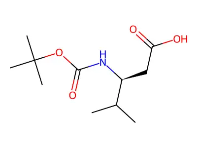 Boc-L-beta-homovaline structure