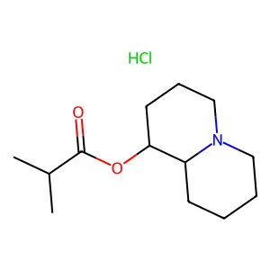 Octahydro-2H-quinolizin-1-yl 2-methylpropanoate--hydrogen chloride (1/1) structure