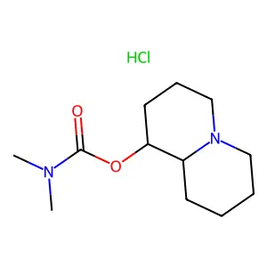 Octahydro-2H-quinolizin-1-yl dimethylcarbamate--hydrogen chloride (1/1) structure