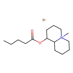 5-Methyl-1-(pentanoyloxy)octahydro-2H-quinolizin-5-ium bromide structure