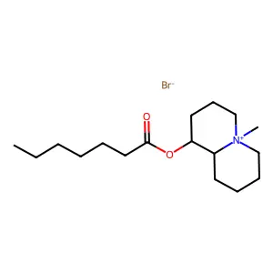 1-(Heptanoyloxy)-5-methyloctahydro-2H-quinolizin-5-ium bromide structure