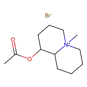 2H-Quinolizinium, octahydro-1-hydroxy-5-methyl-, bromide, acetate (ester), (Z)- structure