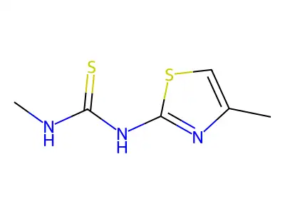 Thiourea, N-methyl-N'-(4-methyl-2-thiazolyl)- structure