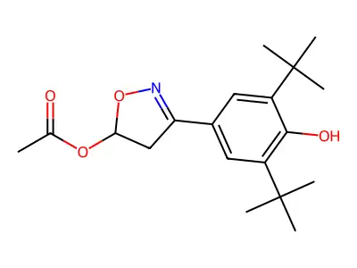 3-(3,5-DI-TERT-BUTYL-4-HYDROXYPHENYL)-4,5-DIHYDRO-1,2-OXAZOL-5-YL ACETATE structure