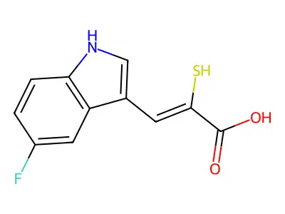 3-(5-氟-1H-吲哚-3-基)-2-巯基丙烯酸 structure