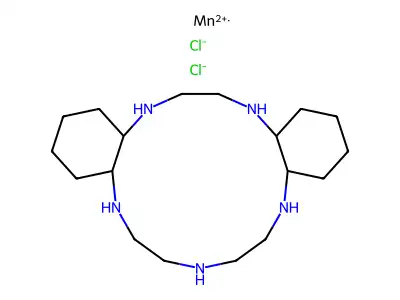 Manganese(2+);2,5,12,15,18-pentazatricyclo[17.4.0.06,11]tricosane;dichloride structure