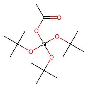 Acetoxytri-tert-butoxysilane structure
