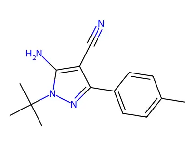 5-Amino-1-(tert-butyl)-3-(4-methylphenyl)-1H-pyrazole-4-carbonitrile structure