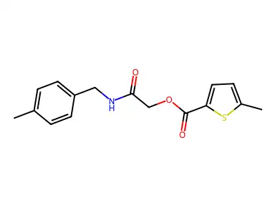 {[(4-Methylphenyl)methyl]carbamoyl}methyl 5-methylthiophene-2-carboxylate structure
