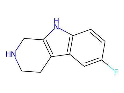 6-fluoro-1H,2H,3H,4H,9H-pyrido[3,4-b]indole structure