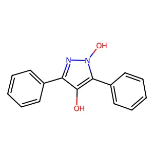 1-Hydroxy-3,5-diphenylpyrazol-4-ol structure