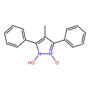 1-Hydroxy-4-methyl-2-oxido-3,5-diphenylpyrazol-2-ium structure