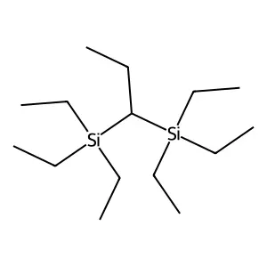 Triethyl(1-triethylsilylpropyl)silane structure