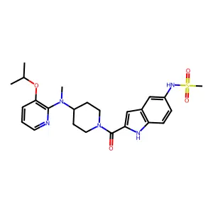 4-piperidinamine,n-methyl-n-[3-(1-methylethoxy)-2-pyridinyl]-1-[[5-[(methylsulfonyl)amino]-1h-indol-2-yl]carbonyl]- structure