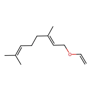 1-(Ethenyloxy)-3,7-dimethylocta-2,6-diene structure