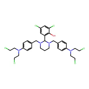 2-[1,3-diazinan-2-yl]-4,6-dichlorophenol structure