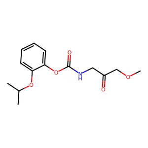 Carbamic acid, (methoxyacetyl)methyl-, o-isopropoxyphenyl ester structure