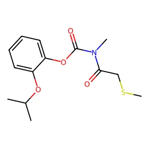 Carbamic acid, methyl ((methylthio)acetyl)-, o-isopropoxyphenyl ester structure