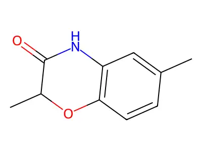 2,6-dimethyl-3,4-dihydro-2H-1,4-benzoxazin-3-one structure