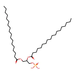1-[(磷酰氧基)甲基]乙烷-1,2-二基二硬脂酸酯 structure