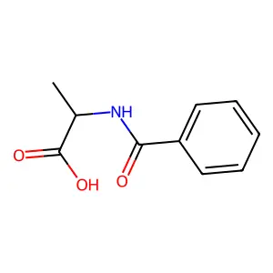 N-benzoyl-D-alanine structure
