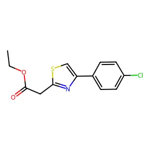 Ethyl 2-(4-(4-chlorophenyl)thiazol-2-yl)acetate structure