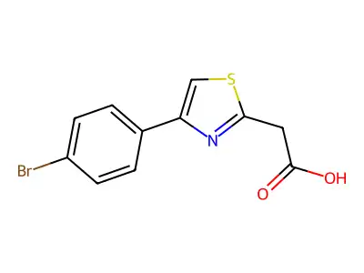 2-(4-(4-Bromophenyl)thiazol-2-yl)acetic acid structure