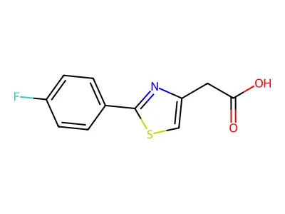2-(4-Fluorophenyl)-4-thiazoleacetic acid structure