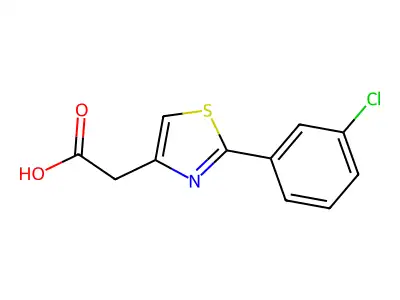 2-[2-(3-Chlorophenyl)-1,3-thiazol-4-yl]acetate structure
