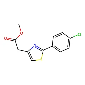 Methyl 2-(2-(4-chlorophenyl)thiazol-4-yl)acetate structure