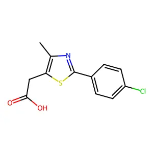 5-Thiazoleacetic acid, 2-(p-chlorophenyl)-4-methyl- structure