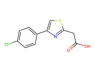 2-(4-(4-Chlorophenyl)thiazol-2-yl)acetic acid structure