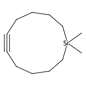 1,1-Dimethyl-1-silacycloundec-6-yne structure