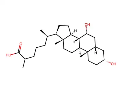 3,7-Dihydroxycholestan-26-oic acid structure