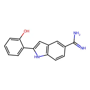 2-(2-羟基苯基)-1H-吲哚-5-甲脒 structure