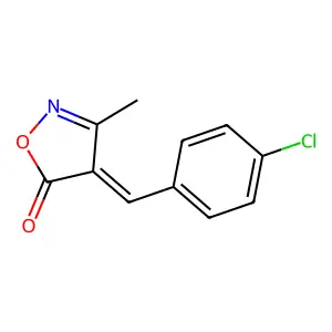 5(4H)-Isoxazolone, 4-[(4-chlorophenyl)methylene]-3-methyl- structure