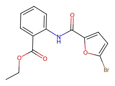 Ethyl 2-[(5-bromofuran-2-carbonyl)amino]benzoate structure