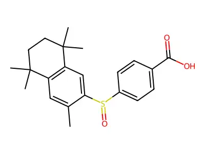 4-((5,6,7,8-Tetrahydro-3,5,5,8,8-pentamethyl-2-naphthalenyl)sulfinyl)benzoic acid structure