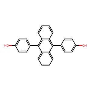 4,4'-(Anthracene-9,10-diyl)diphenol structure