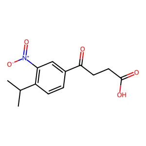 Benzenebutanoic acid, 4-(1-methylethyl)-3-nitro-gamma-oxo- structure