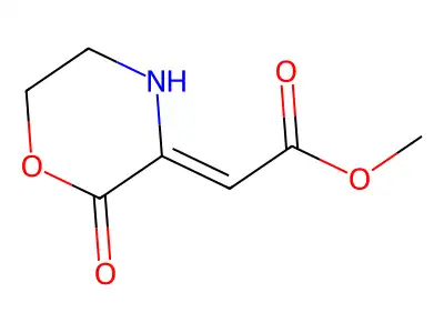 Methyl 2-(2-oxomorpholine-3-ylidene)acetate structure