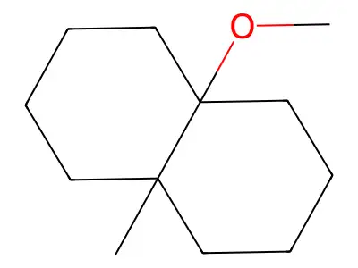 Naphthalene, decahydro-4a-methoxy-8a-methyl-, cis- structure